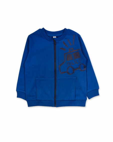 Blue fleece jacket for boys Road to Adventure