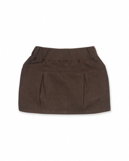 Brown knit skirt for girl My Troop