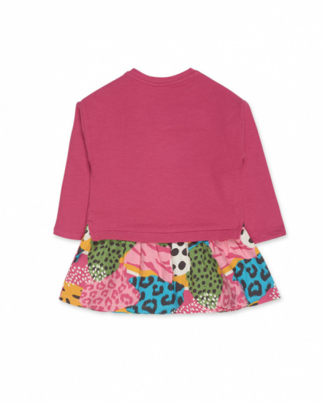 Pink plush dress for girls My Troop