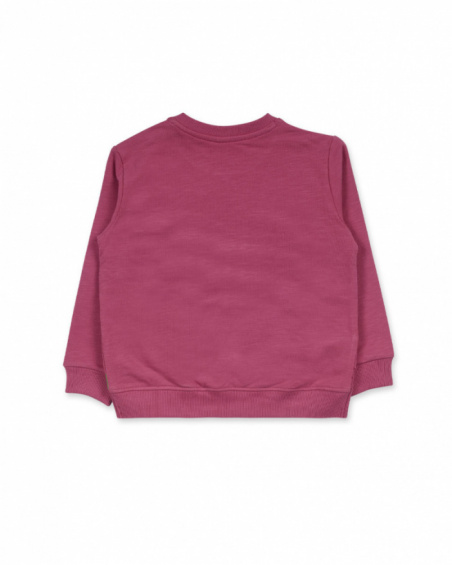 Pink plush sweatshirt for girl My Troop