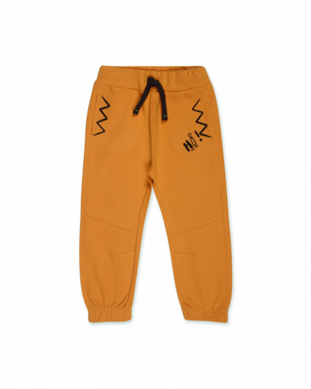 Yellow fantasy knit trousers for boy My Troop