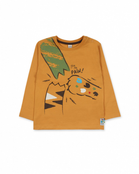 Yellow knit T-shirt for boy My Troop
