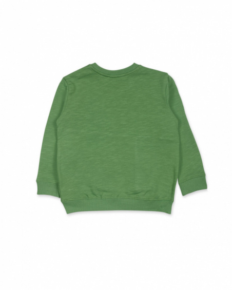 Green fleece sweatshirt for boy My Troop