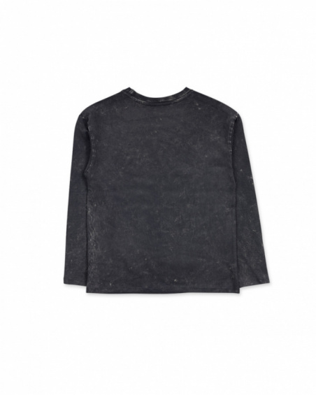 Dark gray knit t-shirt for boy The New Artists