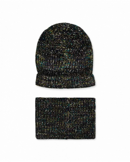 Gray knitted hat and collar for boy The New Artists