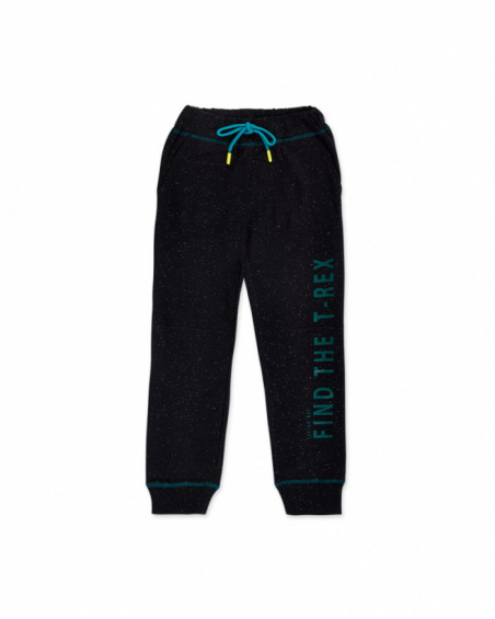 Boys' black fleece trousers New Era