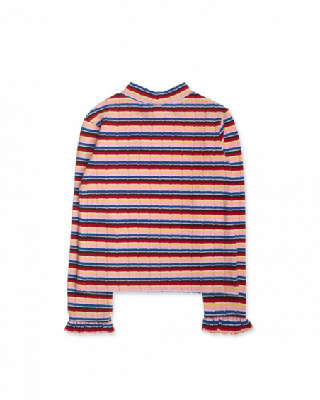 Striped knit T-shirt for girl Natural Planet