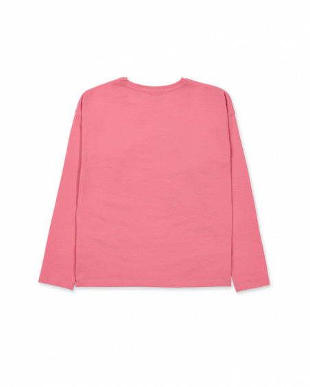 Pink knit T-shirt for girl Natural Planet