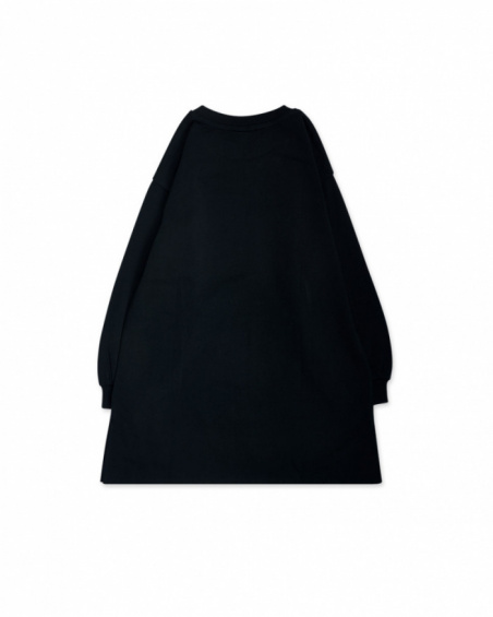 Black plush dress for K-Pop girl