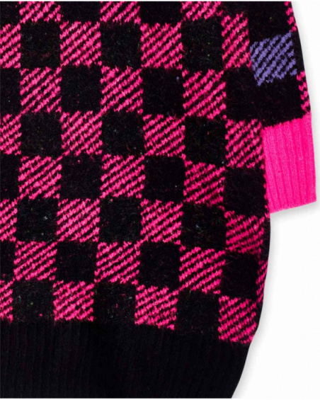 K-Pop girl pink knitted dress