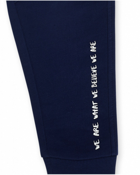 Navy blue fleece trousers for boy Nice Price