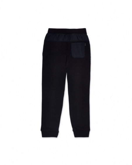 Black knit pants for boys Alterverse collection