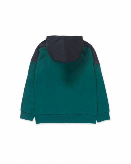 Green knitted jacket for boys Alterverse collection