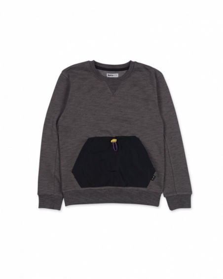 Black knit sweatshirt for boys Altaverse