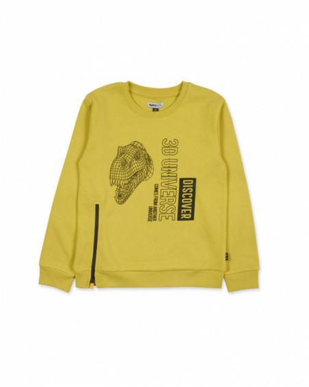 Yellow knit sweatshirt for boys Alterverse collection