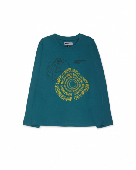 Blue knit t-shirt for boys Alterverse collection