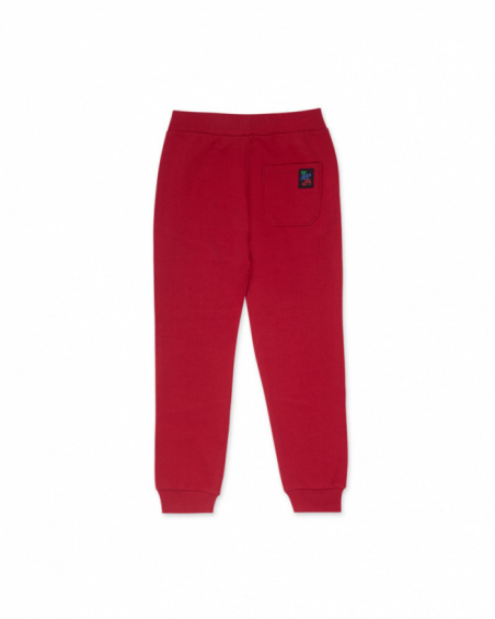 Red knit pants for boys Another Challenge collection