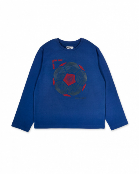 Blue knit t-shirt for boys Another Challenge collection