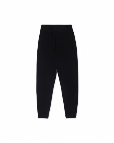 Black knit pants for boys Basics