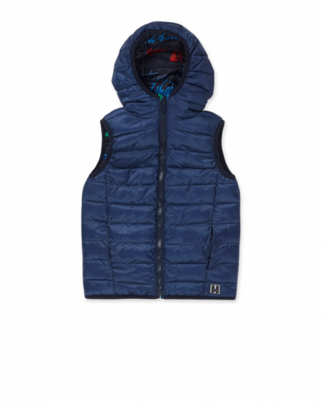 Blue flat vest for boys Creative Minds collection
