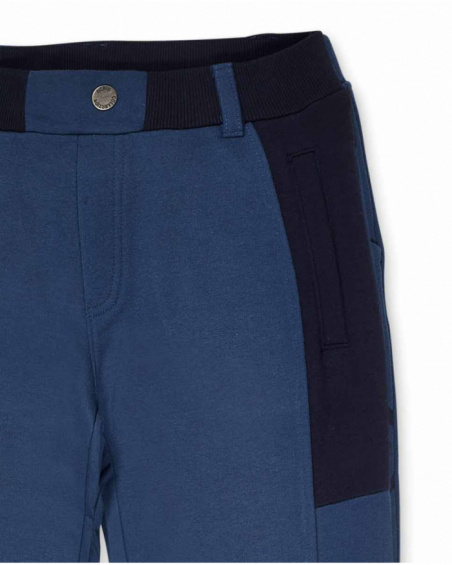 Blue knit pants for boys Creative Minds collection