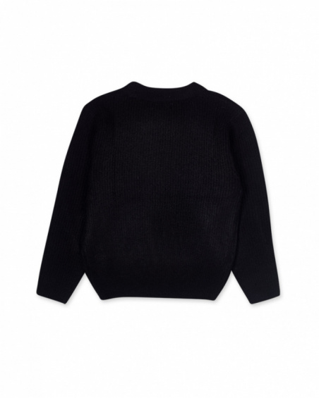 Black tricot sweater for girls Dark Romance collection