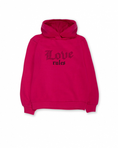 Pink knit sweatshirt for girls Dark Romance collection