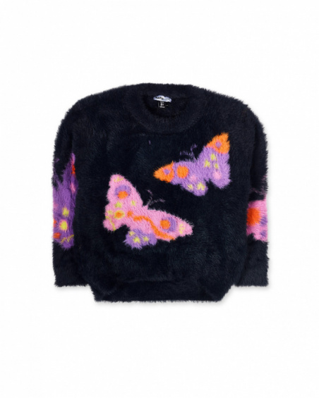 Blue tricot sweater for girls Digital Dreamer collection