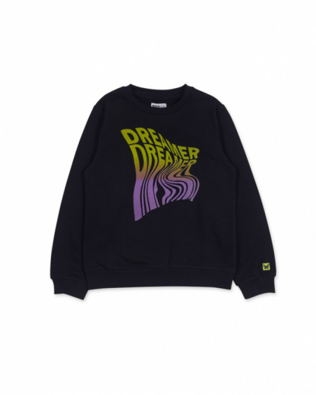Blue knit sweatshirt for girls Digital Dreamer collection