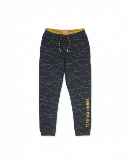 Black knit pants for boys New Horizons collection