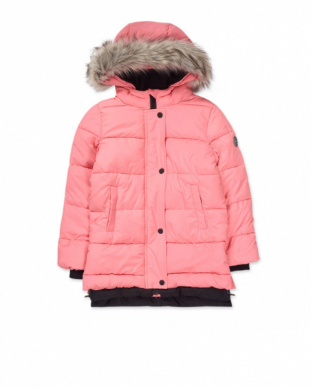 Pink flat parka for girls No Rules collection