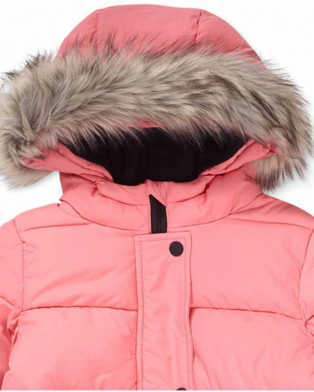 Pink flat parka for girls No Rules collection