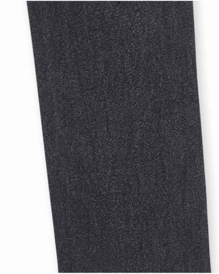 Gray knit leggings for girls No Rules collection