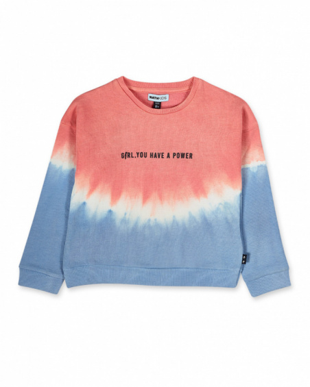 Pink knit sweatshirt for girls No Rules collection