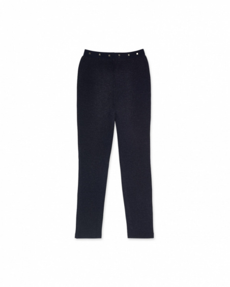 Blue knitted leggings for girls Nocturne collection