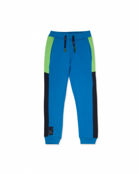 Blue knit pants for boys SK8 Park collection