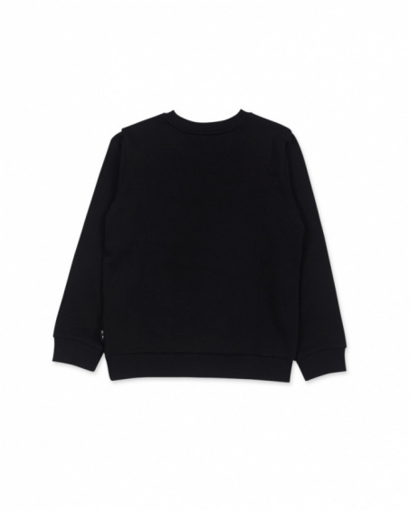 Black knit sweatshirt for boys SK8 Park collection