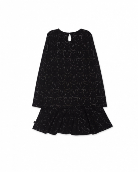 Black knit dress for girls Starlight collection