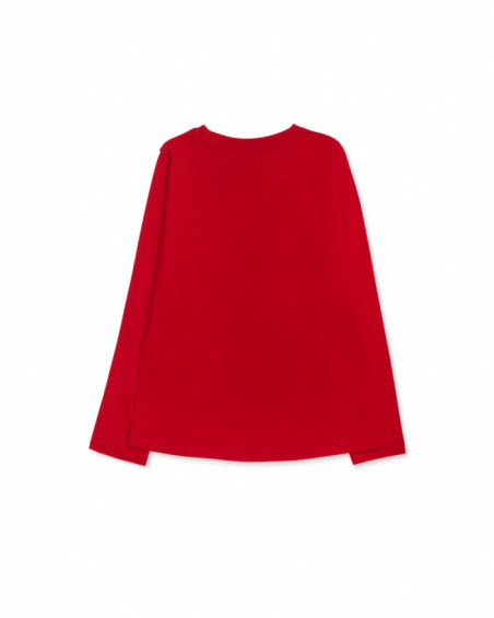 Camiseta punto roja niña Starlight