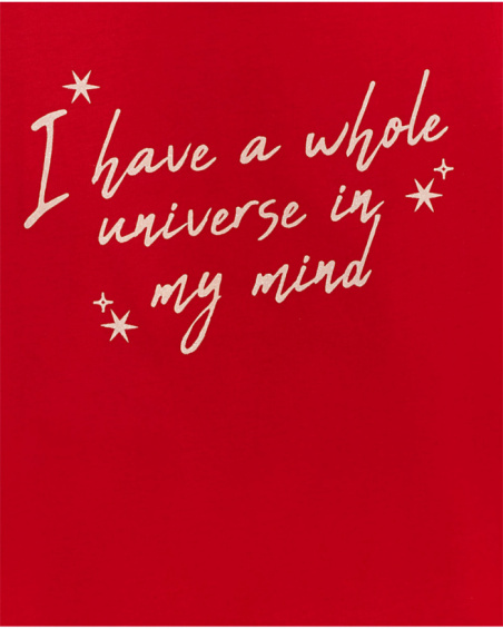 Camiseta punto roja niña Starlight