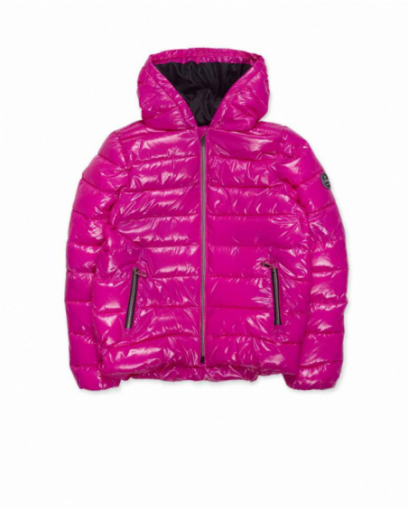 Pink flat coat for girls The Happy World collection