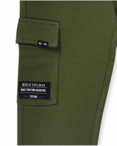 Green knit pants for boys Try New Path collection