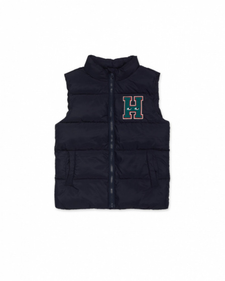 Blue flat vest for boys Varsity Club collection
