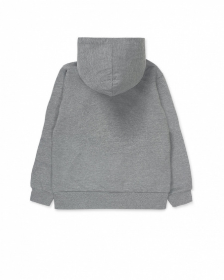 Gray knit sweatshirt for boys Varsity Club collection