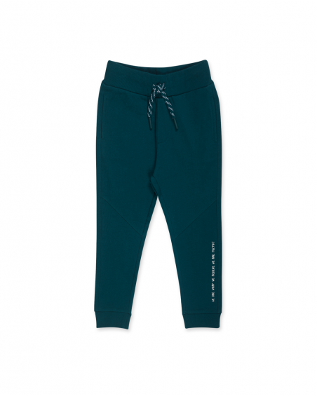 Green fleece trousers for boy Nice Price