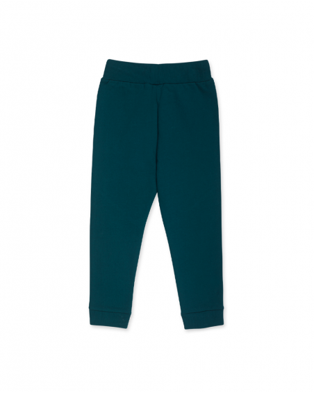 Green fleece trousers for boy Nice Price