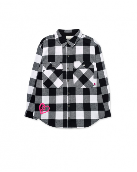 Checked flannel shirt for girl K-Pop