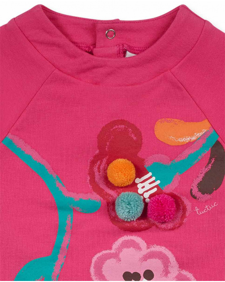 Pink plush sweatshirt for girl Besties