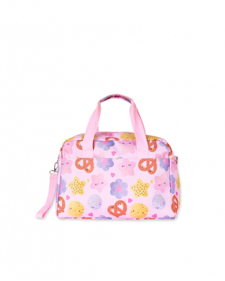 Pink maternity bag with Happy Cookies print