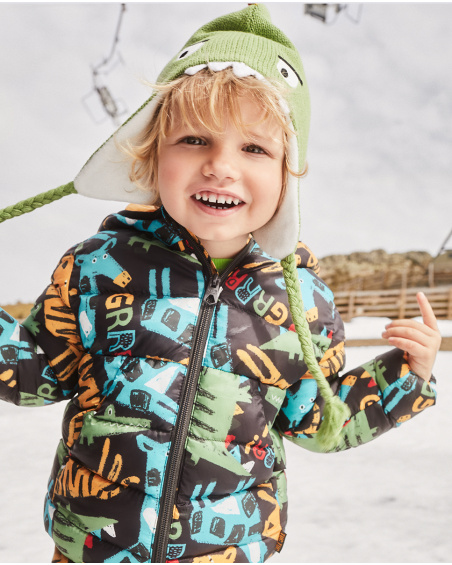 Boy's brown padded parka My Troop